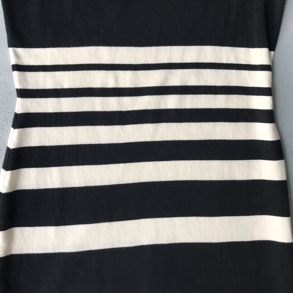 LAUREN RALPH LAUREN Sleek Silhouette Variegated Stripe Cotton Knit Sweater Dress - Picture 4 of 7